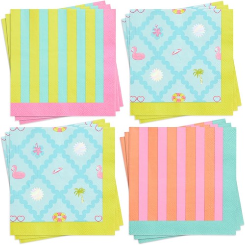 24pc pool party napkins - party,